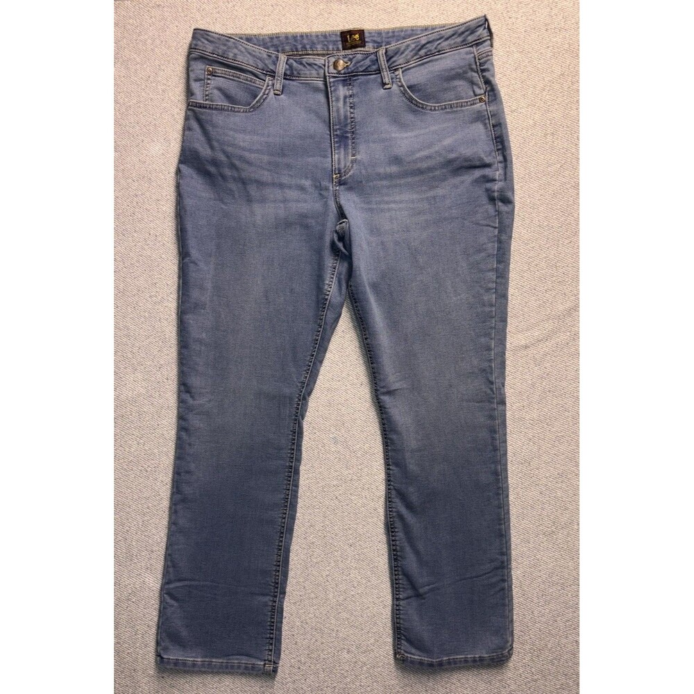 Lee Women's Midrise Straight Leg Fleece-Lined Jeans - Size 16